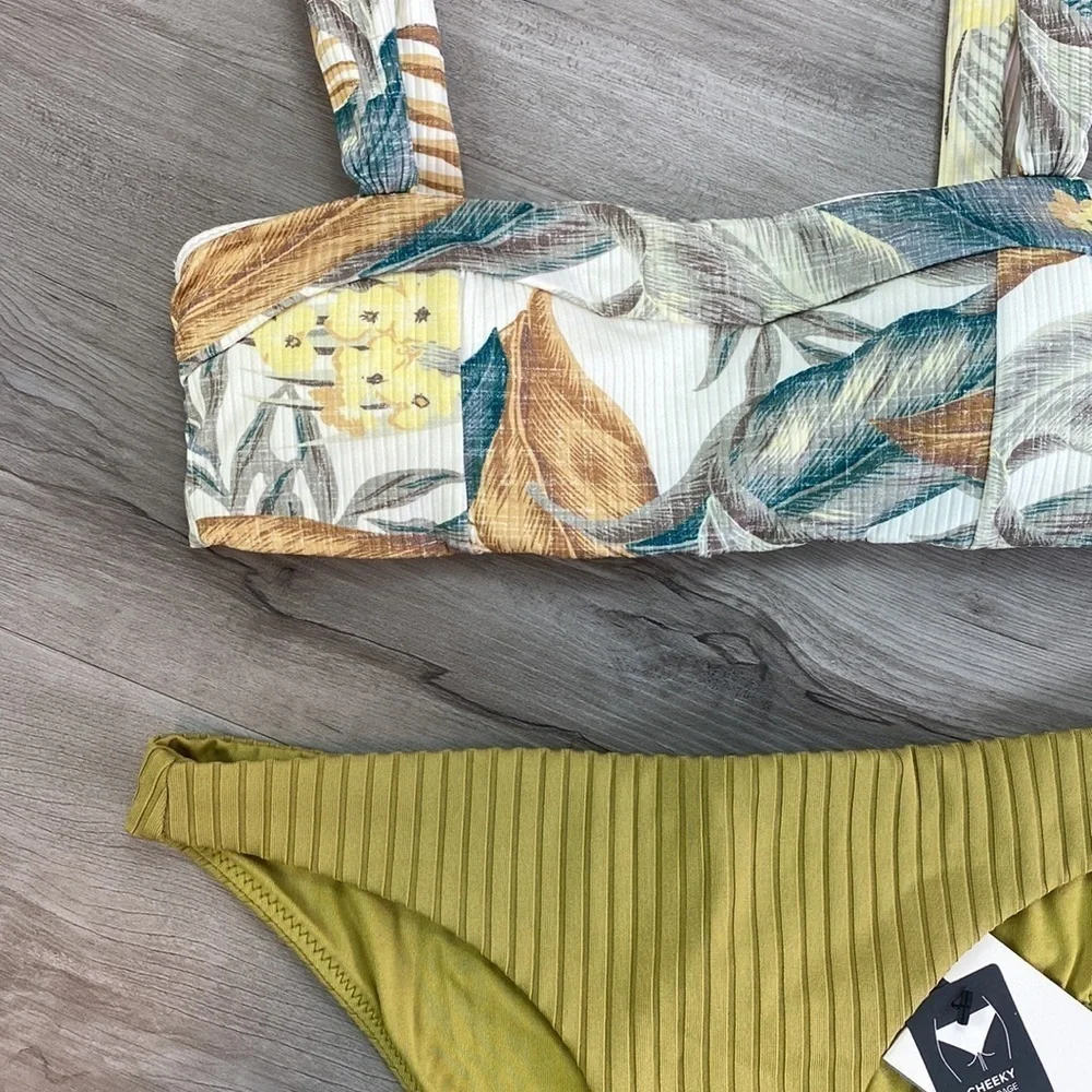 ☀️RIP CURL☀️ TROPIC SOL BRALETTE PREMIUM SURF CHEEKY PANT BIKINI SET